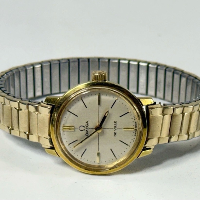 Vintage Omega De Ville 515.007 Women’s Cal 620 17j Gold-Tone Mechanical Watch